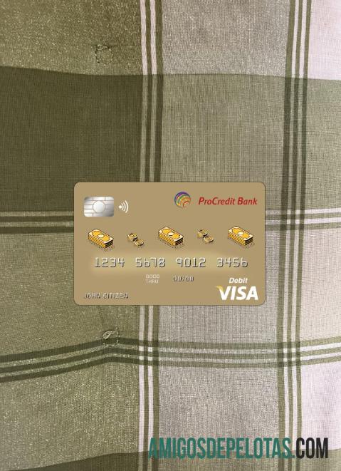 Albânia Procredit Bank Visa Card Photolook Front modelo